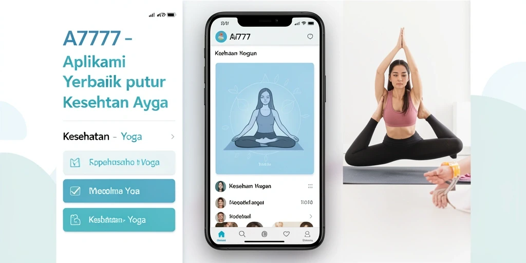 Antarmuka A7777 yang user-friendly menampilkan fungsi latihan yoga.