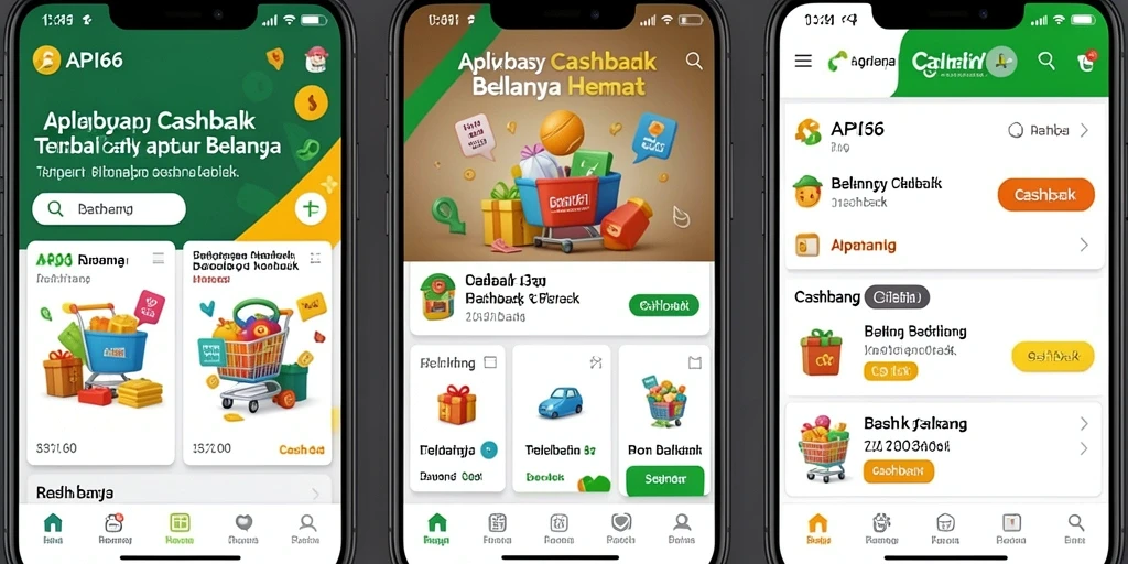 Tampilan antarmuka aplikasi API66 yang intuitif untuk Cashback.
