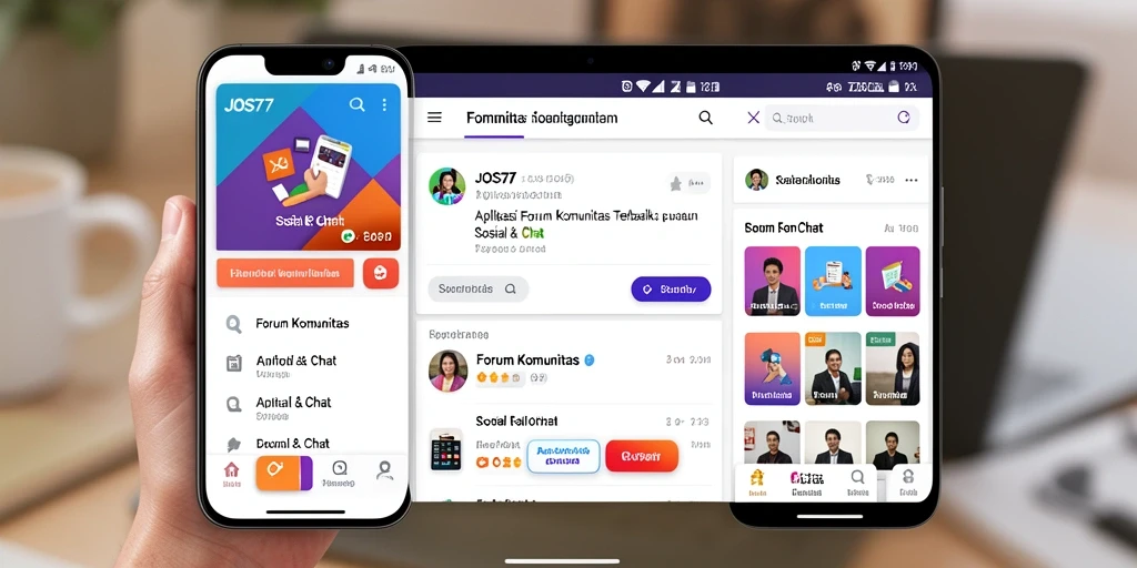 Antarmuka JOS77 menampilkan forum komunitas yang aktif dan interaktif.