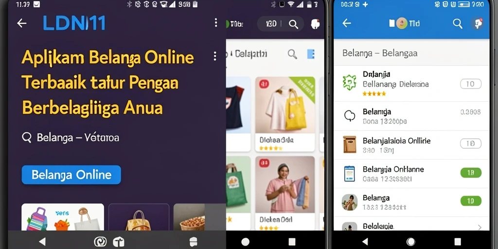 Antarmuka LDN11 dengan fitur Belanja Online yang mudah digunakan.