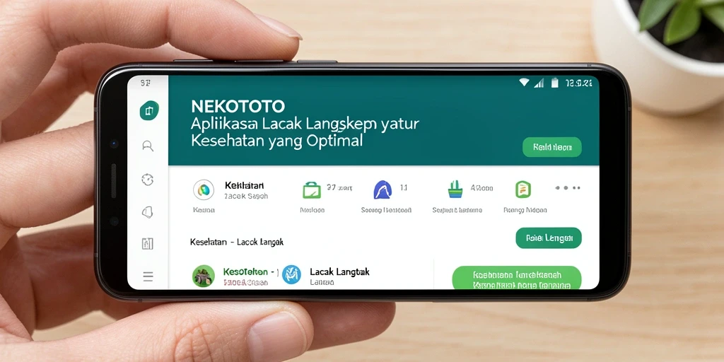 Tampilan antarmuka pengguna NEKOTOTO untuk pelacakan langkah.