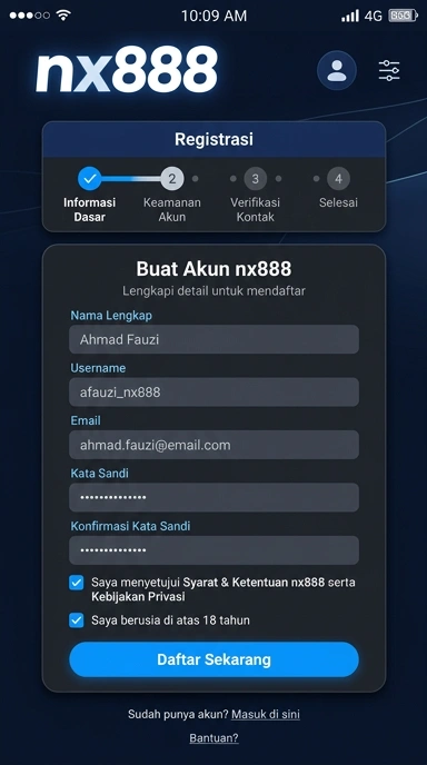 Panduan Registrasi Akun nx888 untuk Pengguna Android